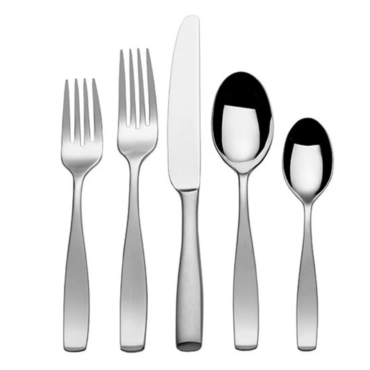 Satin Loft 65-Piece 18/10 Stainless Steel Flatware Set, Service for 12