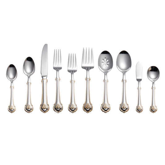 Napoleon Bee 45-Piece 18/10 Stainless Steel Flatware Set, Service for 8