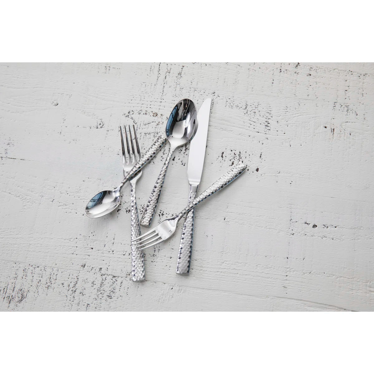 Lucca Faceted 20 Piece 18/10 Stainless Steel Flatware Set, Service for 4