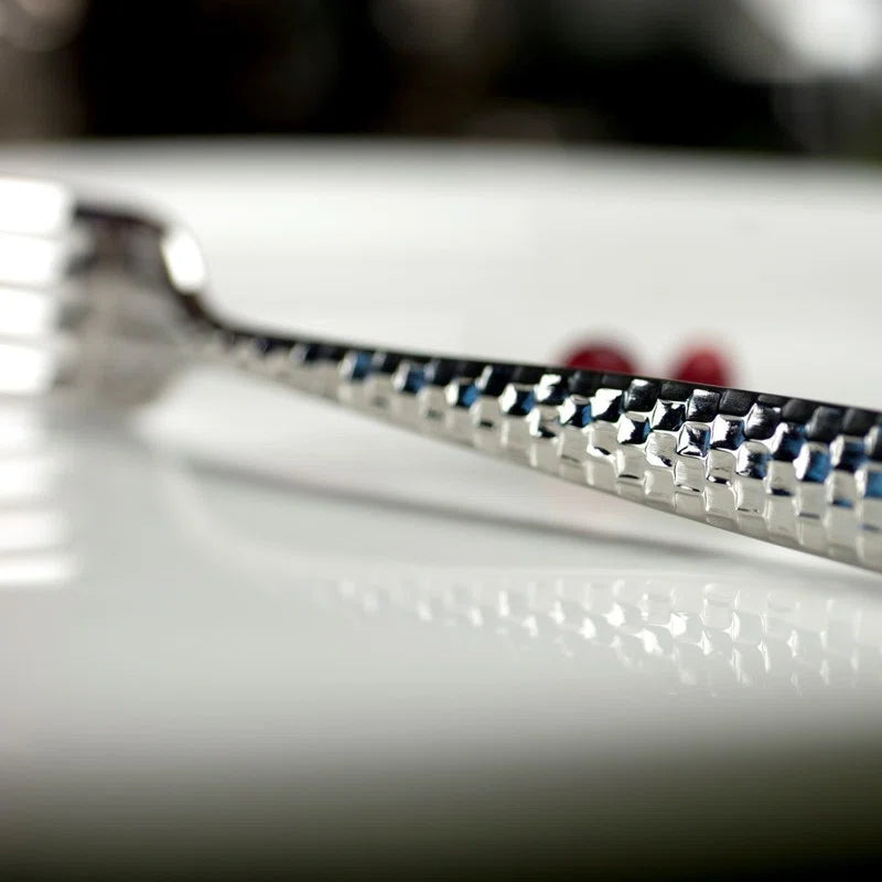 Lucca Faceted 20 Piece 18/10 Stainless Steel Flatware Set, Service for 4